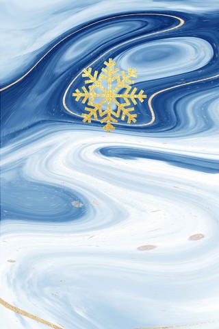 蓝色立冬背景流沙雪花立冬海报背景